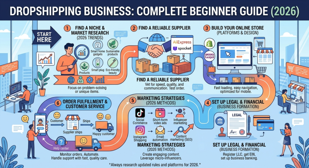Dropshipping Business: Complete Beginner Guide (2026)